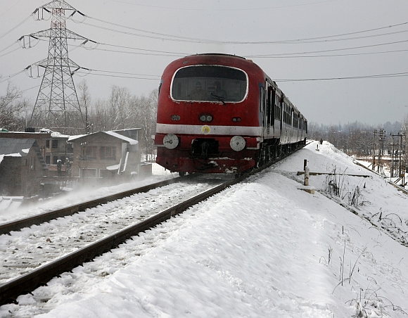 Rail services resumed in Kashmir on Sunday even after power was restorted in a few areas