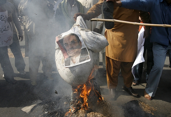 An anti-government protest in Pakistan