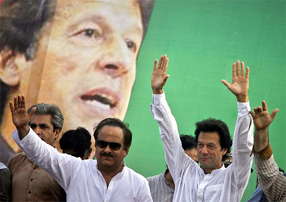 Imran Khan at a rally