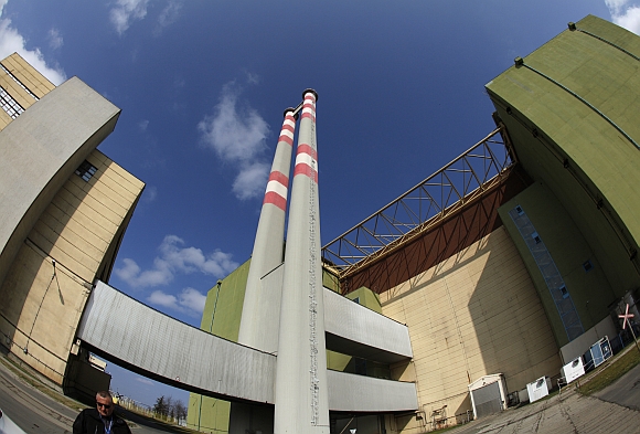 A general view of the Paks nuclear power plant reactor unit number four building in Paks, 120 km east of Budapest