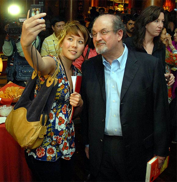 Salman Rushdie at an event in New York