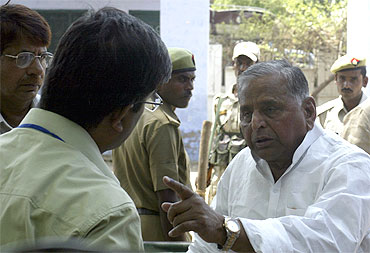 Mulayam Singh, in action