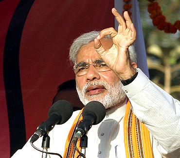 Narendra Modi during the campaign