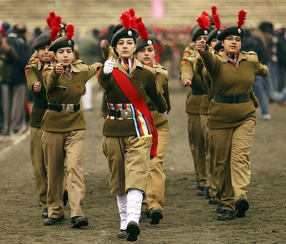A contingent of the National Cadet Corps