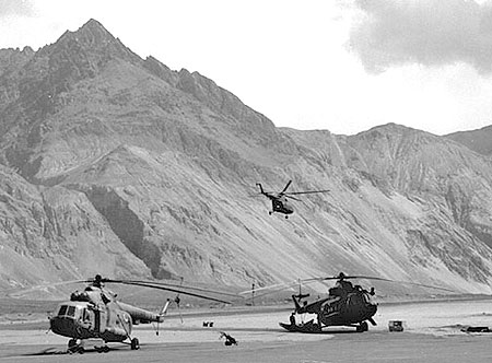 Indian Air Force helicopters are used extensively for aerial drops in the Siachen Glacier