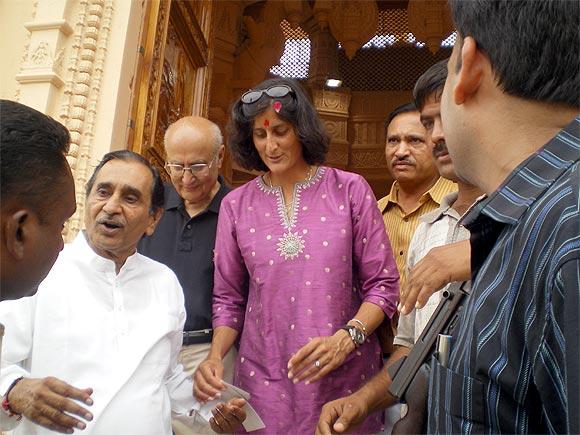 Sunita Williams during her visit to Gujarat in 2007