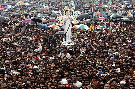 A Trinamool Congress rally in Kolkata last year