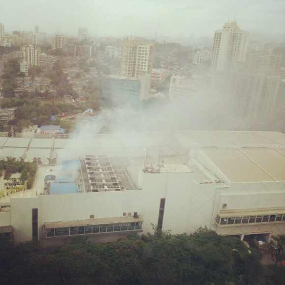 A fire broke out at the food court of the mall