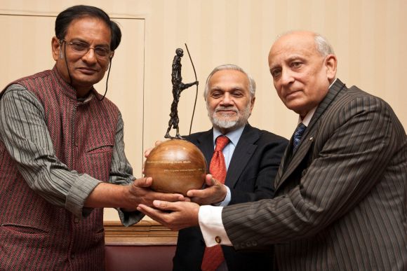 Dr Binayak Sen being awarded the Gandhi Foundation International Peace Award at the House of Lords