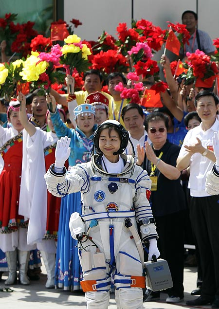 Liu, a 33-year-old fighter pilot,  joined two other astronauts aboard the Shenzhou 9 spacecraft