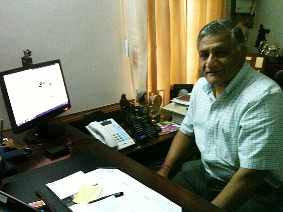 Former Army Chief General V K Singh during the exclusive Rediff chat