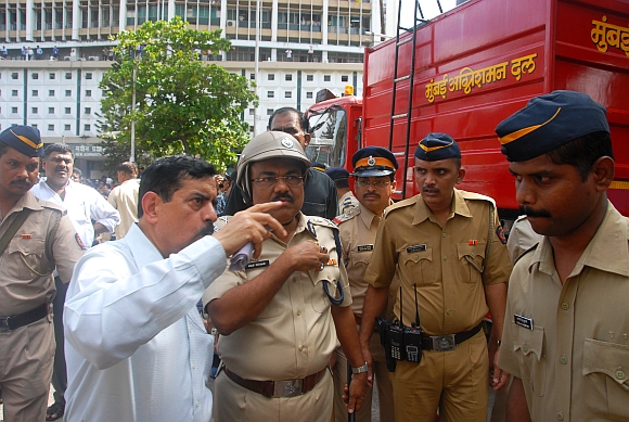 Mumbai Police Commissioner Arup Patnaik at the Mantralaya