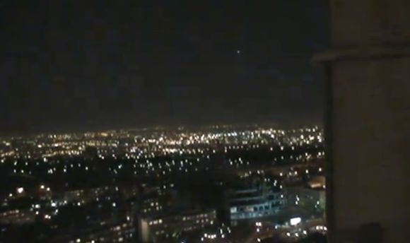 A video grab shows an alleged UFO over Tehran in September, 1976