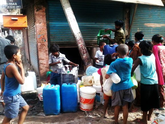 'No water shortage in Delhi, only discriminatory supply' - Rediff.com News