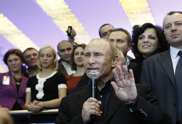 Putin sweeps polls; wins 3rd term as president
