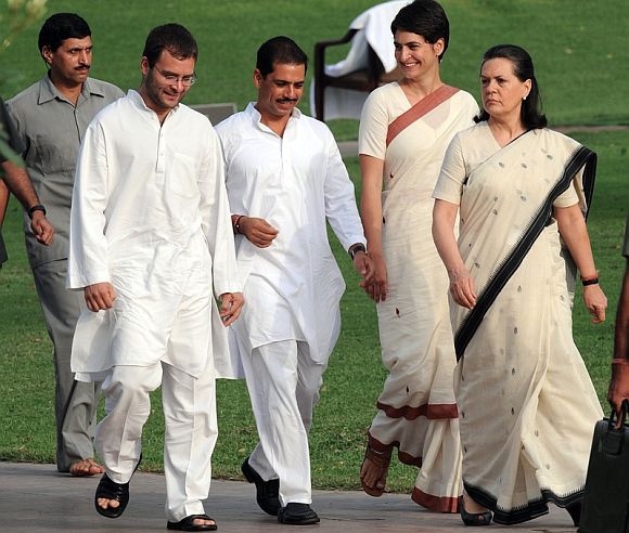 Rahul Gandhi with his family