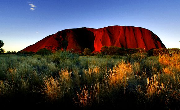 File picture of monolith sandstone formation Uluru, formerly known as Ayers Rock, the top tourist destination in Australia