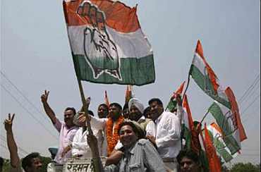 Congress supporters in Uttarakhand