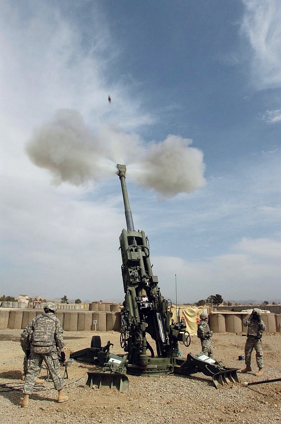 An M777 155 mm towed Howitzer