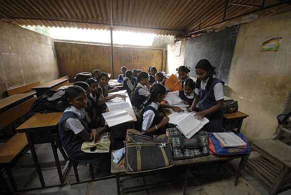 A government-run school in Hyderabad