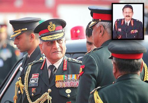 Army chief General V K Singh. Inset:  Lieutenant General Tejinder Singh (retd)