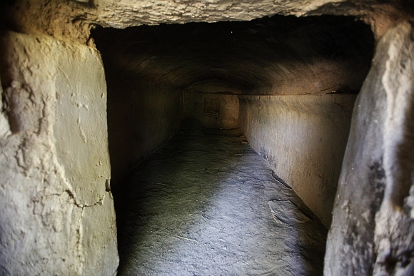 A general view of a tunnel-like room in Chak Shah Mohammad village in Haripur district