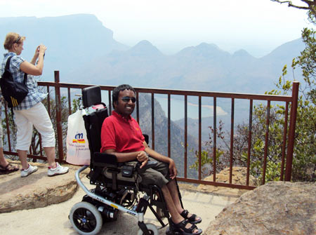 Srin at the Blyde River Canyon in South Africa