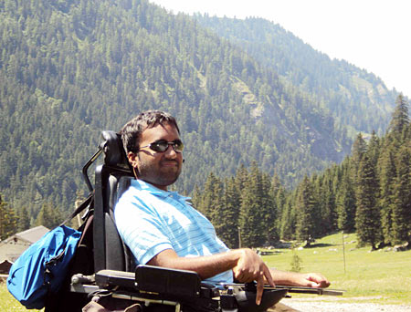 Srin enjoys the Swiss Alps