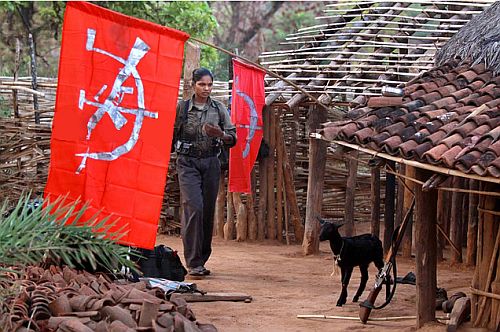 A female Naxalite in a village