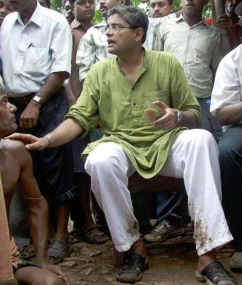 Biju Janata Dal leader Jay Panda in Palimi village, Odisha