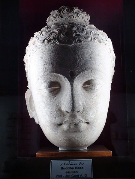 The Buddha at Taxila museum, established in 1928, with artifacts dating back to 600 BC. A century old Godrej safe vault is used to keep the invaluable jewellery in the museum