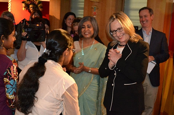 US Secretary of State Hillary Clinton at the Anti-Trafficking Champions Event in Kolkata