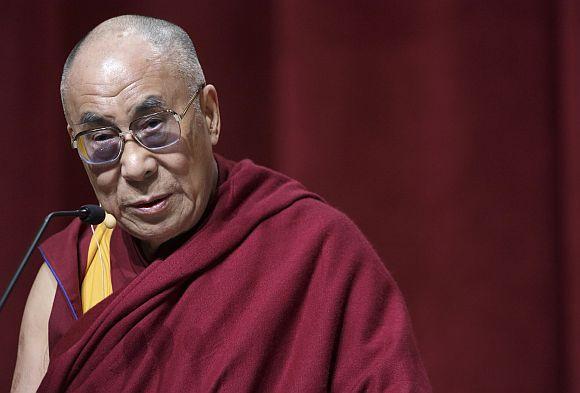 File picture of the Dalai Lama speaking at Chicago's Loyola University