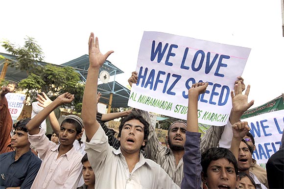 A rally in support of Hafiz Saeed
