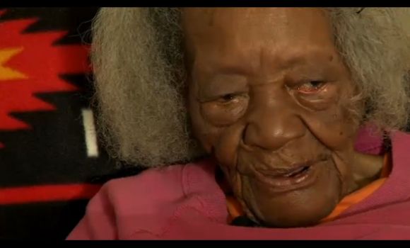 A video TV grab showing 99-year-old Rosie Lewis