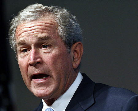 President George W Bush at an event in Washington DC.