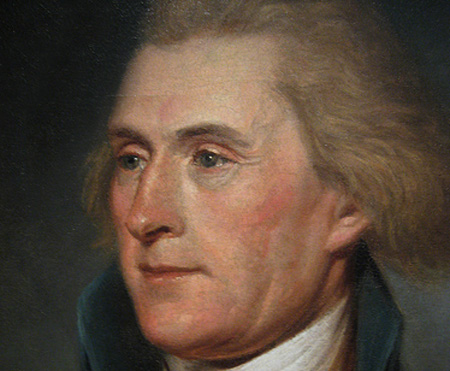 President Thomas Jefferson, courtesy the National Portrait Gallery