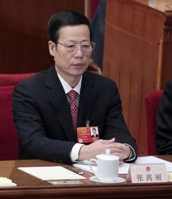 China's Tianjin Municipality Communist Party Secretary Zhang Gaoli attends the closing ceremony of the National People's Congress, China's parliament, at the Great Hall of the People in Beijing.