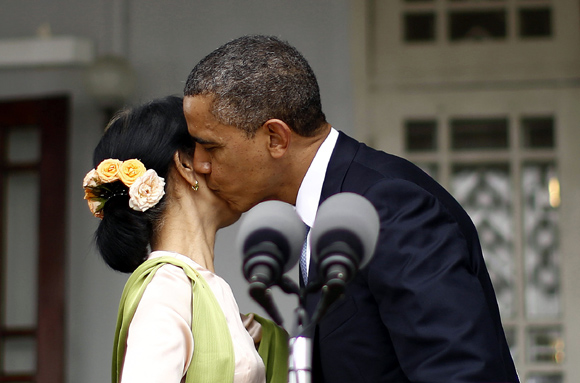 Fond moments: When Obama met Suu Kyi during Myanmar trip