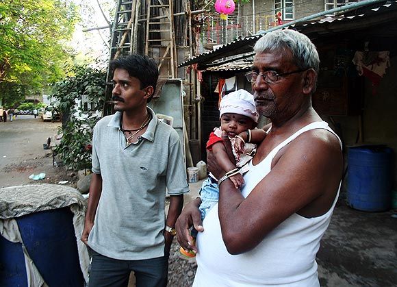 Thakur Vaghela's father Budhabhai Jethabhai Vaghela at his house behind Cama hospital