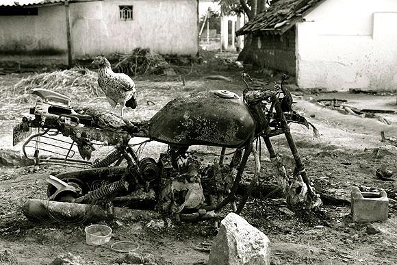 A scene from the violence that ravaged the Dalit colonies of Nathamkottai, Kondampatti and Anna Nagar in Tamil Nadu's Dharmapuri district -- where almost every single home was burnt and looted on November 7, 2012. Photograph: Meena Kandasamy