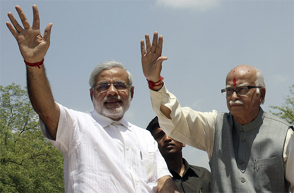 BJP leaders Modi and Advani