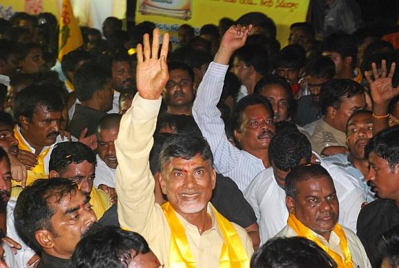 Telugu Desam Party supremo Chandrababu Naidu at the launch of his padyatra