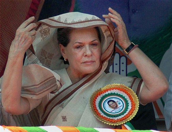 Sonia main theme was that the Congress was responsible for Gujarat's progress
