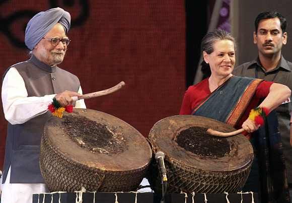 PM Manmohan Singh and Congress chief Sonia Gandhi