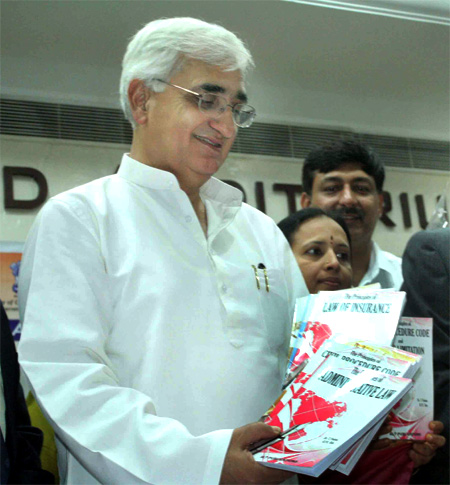 Union Law Minister Salman Khurshid finds himself at the heart of controversy