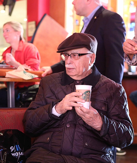 IN PICS: L K Advani enjoys a Starbucks in New York