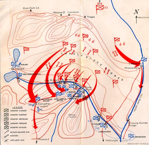 A map of the operation