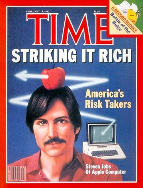 Steve Jobs on the cover of Time magazine's February 15, 1982 edition