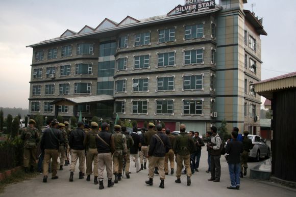 PHOTOS: Militants attack hotel in Srinagar; one killed